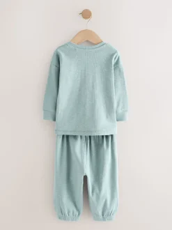 grand-père côtelé Noir/Gris - Lot de 3 pyjamas oversize (9mois-12ans)