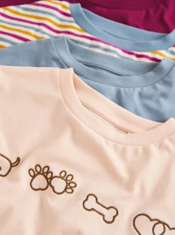 Graphique de chien - T-shirt surdimensionné 4 Pack (3-16ans)