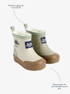 Grège Dino - Bottes de bien-être JoJo Maman Bébé courtes doublées et confortables
