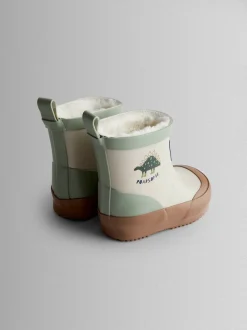 Grège Dino - Bottes de bien-être JoJo Maman Bébé courtes doublées et confortables