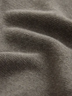 Grège foncé - Uni - Pull N.Premium Coupe classique 100% Coton Premium à fermeture éclair