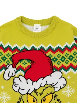 Grinch de Noël vert - Vanilla Underground Pull de Noël en maille pour adulte licencié homme