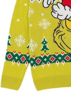 Grinch de Noël vert - Vanilla Underground Pull de Noël en maille pour adulte licencié homme