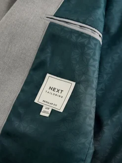 Gris - Ajustement régulier - Veste de costume texturée