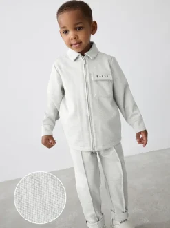 Gris - Baker by Ted Baker ensemble 3 pièces T-shirt, veste et pantalons texturés