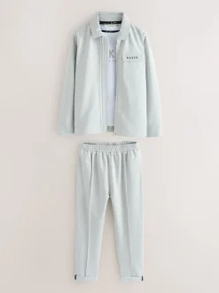 Gris - Baker by Ted Baker ensemble 3 pièces T-shirt, veste et pantalons texturés