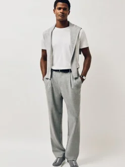 Gris - Baskets élastiques à enfiler Reiss Emil en daim