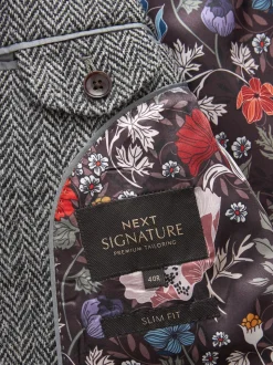 Gris - Blazer Signature Harris en tweed britannique en laine