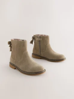 Gris - Bottes déperlantes en daim