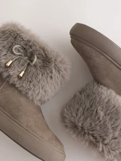 Gris - Bottes déperlantes en daim