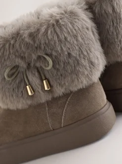 Gris - Bottes déperlantes en daim