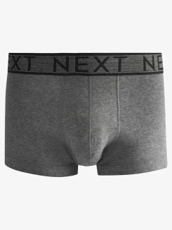 Gris - Boxers hipsters riches en coton mélangé