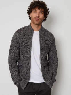 Gris - Cardigan Threadbare zippé