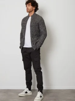 Gris - Cardigan Threadbare zippé