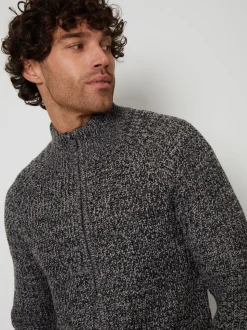 Gris - Cardigan Threadbare zippé