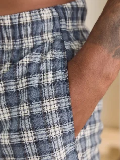 Gris à carreaux Grindle - Bas de pyjama Motionflex douillet à poignets