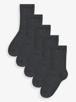 Gris - Chaussettes chaudes et thermiques en coton riche 5 Pack