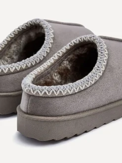 Gris - Chaussons Linzi Tana en faux daim à enfiler