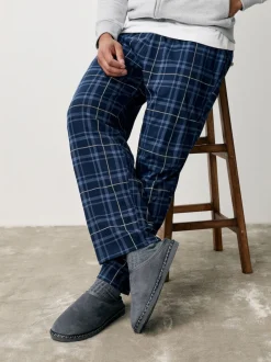 Gris - Chaussons mules à bande en microdaim