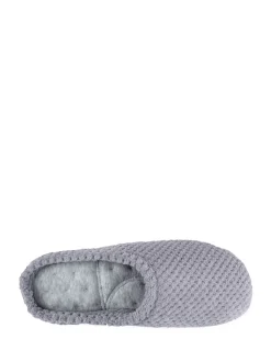 Gris - Chaussons mules Totes Isotoner Popcorn Terry