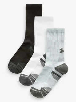 Gris - Col rond - Lot de 3 chaussettes Under Armour Performance Tech