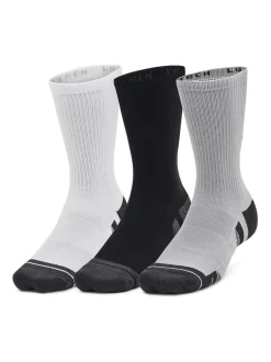 Gris - Col rond - Lot de 3 chaussettes Under Armour Performance Tech