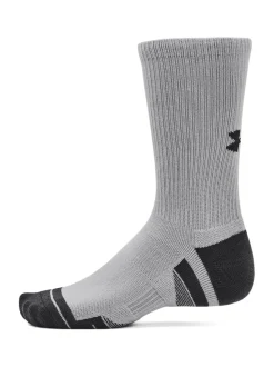 Gris - Col rond - Lot de 3 chaussettes Under Armour Performance Tech