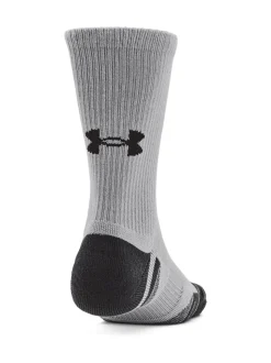 Gris - Col rond - Lot de 3 chaussettes Under Armour Performance Tech