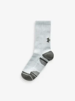 Gris - Col rond - Lot de 3 chaussettes Under Armour Performance Tech
