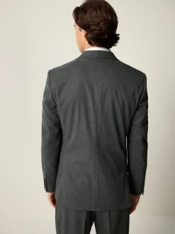 Gris - Coupe ajustée Flannel Costume Veste