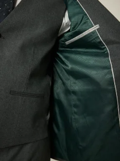 Gris - Coupe ajustée Flannel Costume Veste