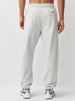 Gris - Coupe ample - Pantalon de Joggings en coupe ajustée à dos brosse