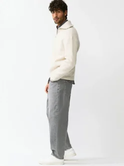 Gris - Coupe ballon - délavé vintage Denim Jeans