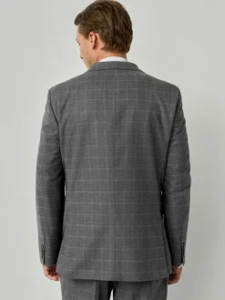 Gris - Coupe sur mesure Check Flannel Suit Veste