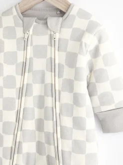 Gris à damier - 2.5 TOG Combinaison de nuit matelassée Bébé