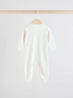 Gris - Dors-bien bébé 100% coton zippés en deux sens 3 Lot (0-2ans)