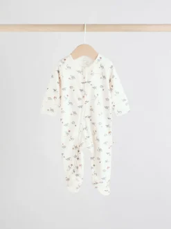 Gris - Dors-bien bébé 100% coton zippés en deux sens 3 Lot (0-2ans)