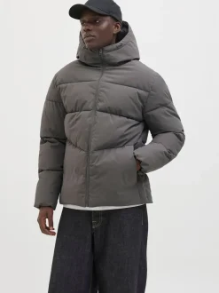 Gris - Doudoune Jack & Jones à capuche