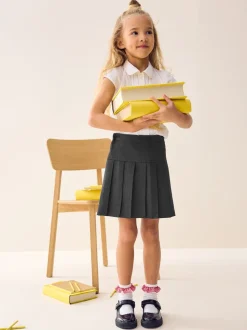 Gris - Ensemble cycle court et jupe plissée (3-17ans)