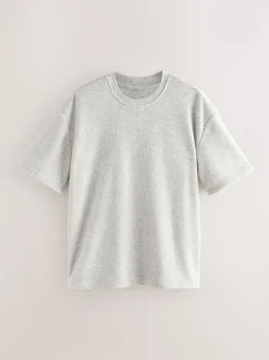 Gris - Ensemble pyjama à manches courtes en éponge