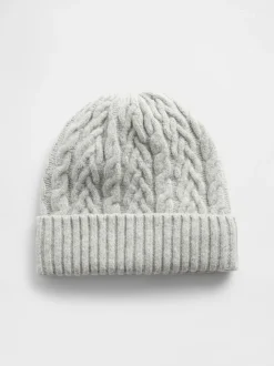 Gris - Gap Bonnet CashSoft en maille torsade