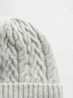 Gris - Gap Bonnet CashSoft en maille torsade