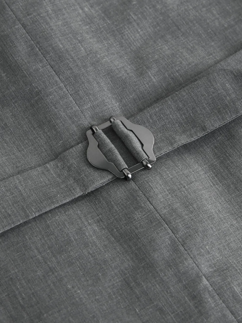 Gris - Gilet de costume en lin Blend texturé