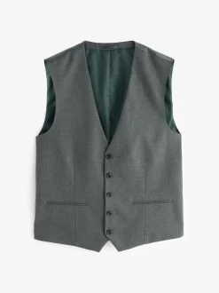 Gris - Gilet de costume en flanelle