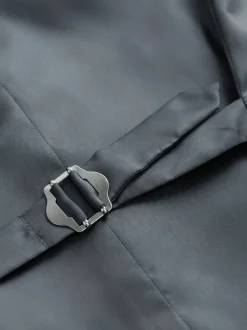 Gris - Gilet de costume en laine mérinos mélangée