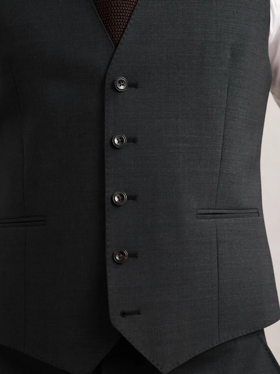 Gris - Gilet Reiss Promise habillé en laine Blend