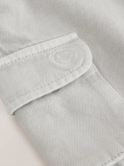 Gris - Jean pantalon cargo 100% coton (3mois-7ans)