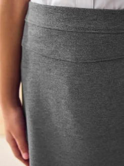 Gris - Jupes crayon à enfiler en jersey extensible (3-18ans)