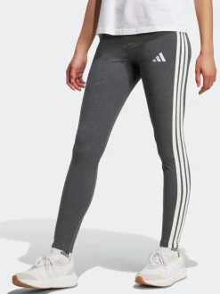 Gris - Leggings adidas Essentials en coton à 3 bandes