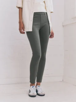 Gris - Leggings longs en denim de jersey
